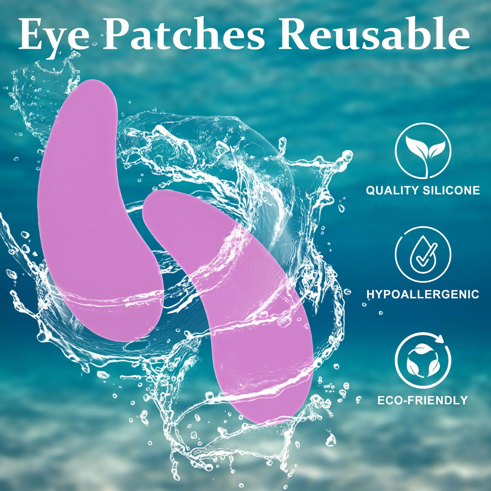 4 Pairs Reusable Silicone Under Eye Patches for Wrinkles, Fine Lines & Puffiness - Blue & Purple Eye Masks for Skin Care & Dark Circles - Perfect for Spa, Travel & Nighttime Skincare Routine