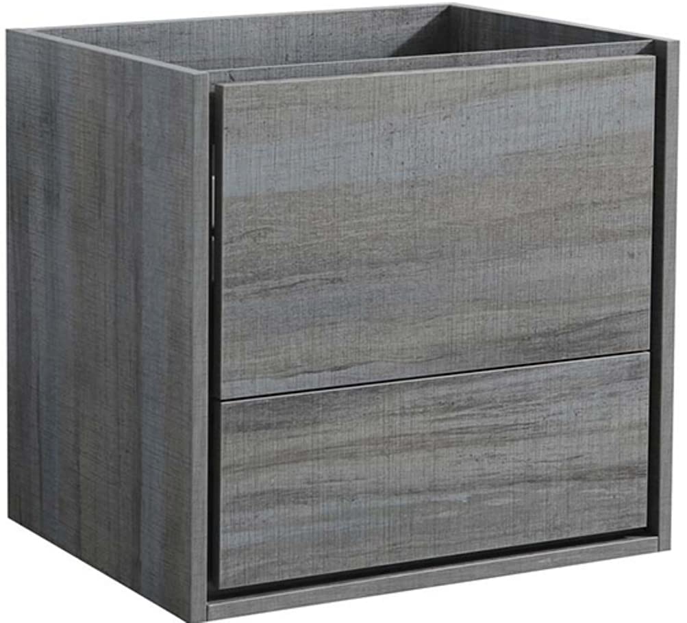 Fresca Catania 24 Inch Modern Wall Mounted Bathroom Vanity in Ocean Gray - Sleek Storage Cabinet for Small Bathrooms (Sink Not Included) | Perfect for Powder Rooms, Guest Baths & Contemporary Home Decor