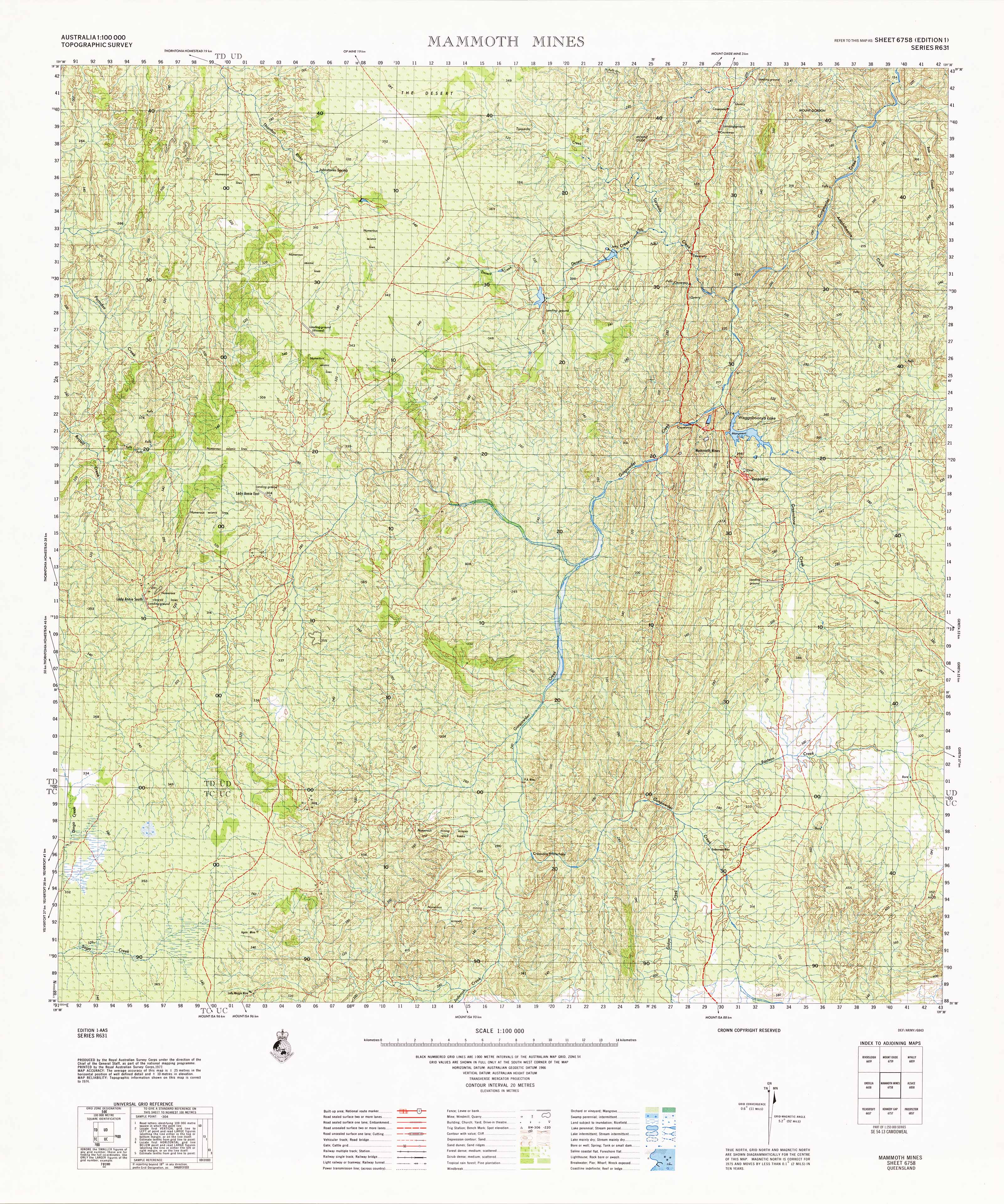 6758 Mammoth Mines 1:100,000 Scale Topographic Map - Hiking, Camping & Outdoor Adventure Navigation