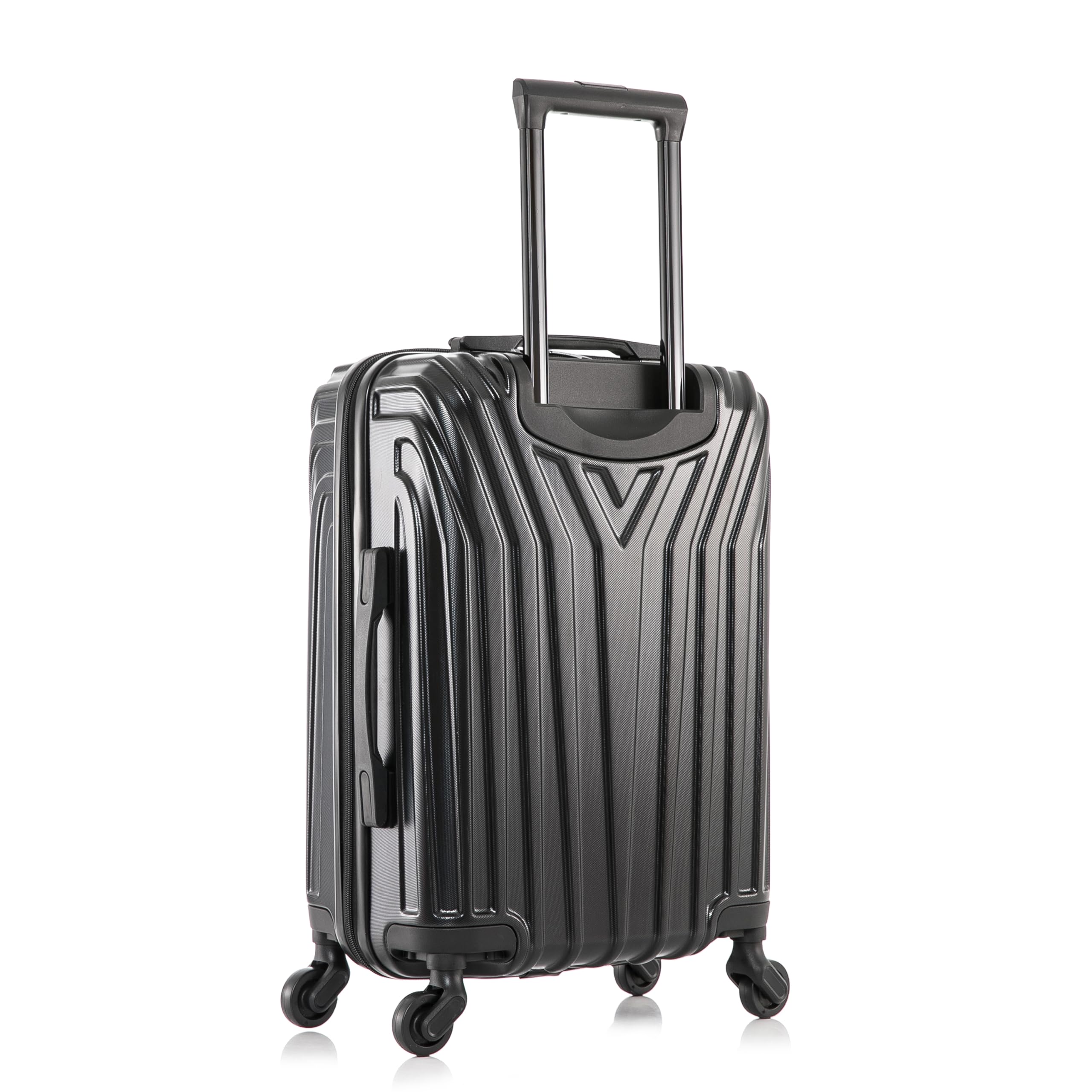 VASTY 20-Inch Lightweight Hardshell Spinner Luggage - Durable Carry-On Suitcase with 360° Wheels & Telescopic Handle - Perfect for Air Travel, Business Trips & Weekend Getaways (Black)