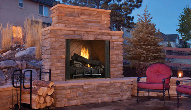 42 Inch Ventless Outdoor Gas Firebox - VRE6042 Masonry Fireplace for Patio, Backyard & Garden - Durable & Efficient Heating Solution