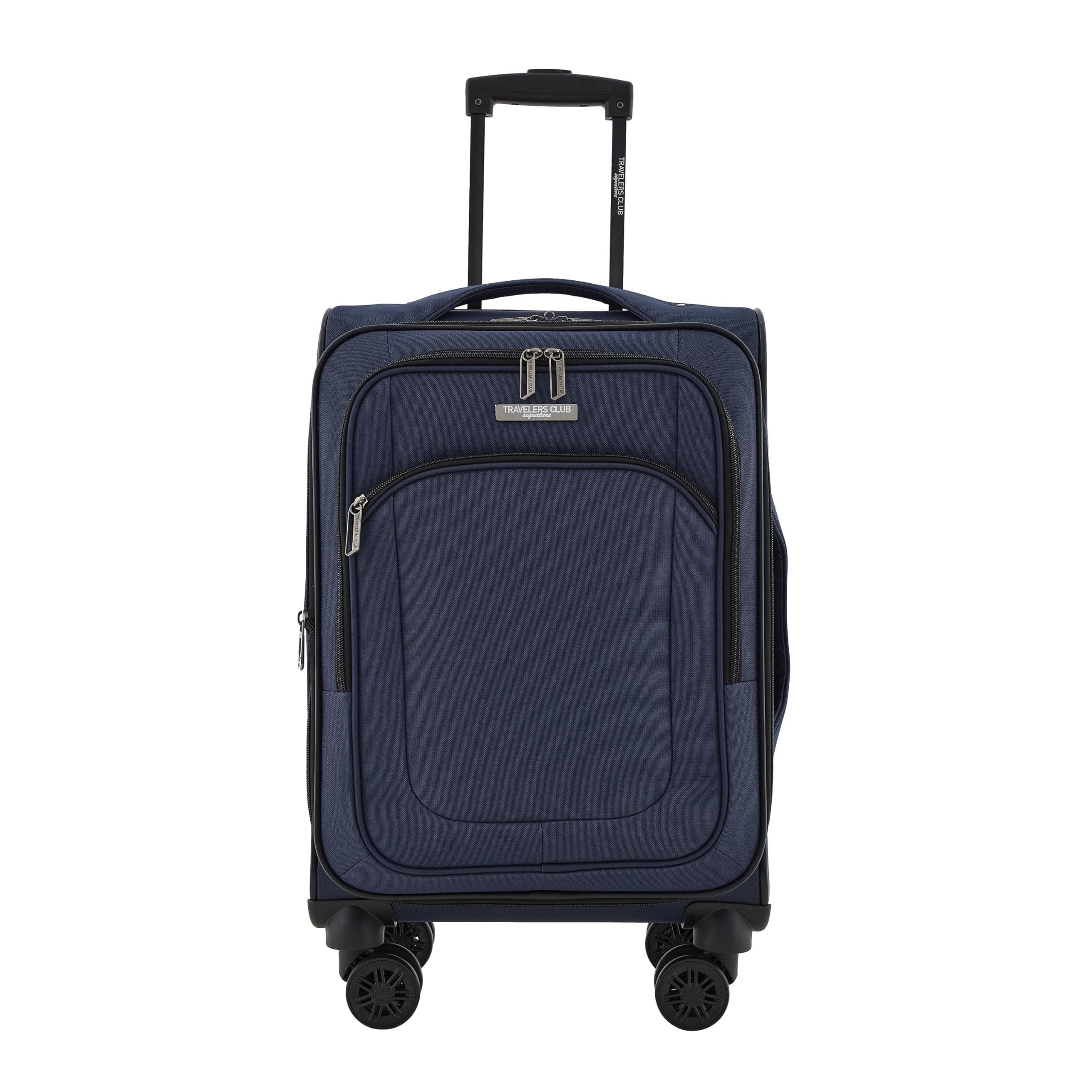 Travelers Club Soulana 4-Piece Luggage Set - Navy Blue Spinner Suitcase for Air Travel, Business Trips & Family Vacations