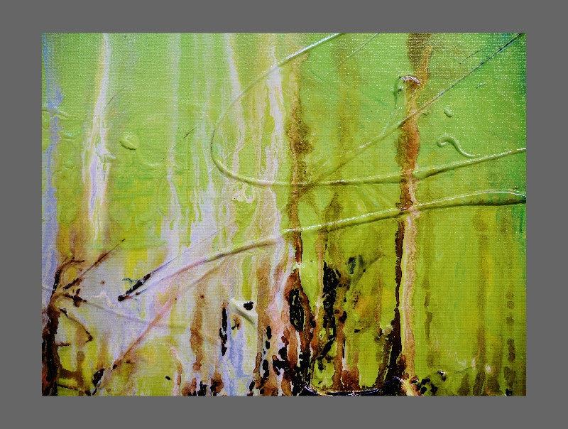 Abstract Green Painting - Modern Wall Art for Living Room, Bedroom & Office Decor | Handmade Canvas Artwork