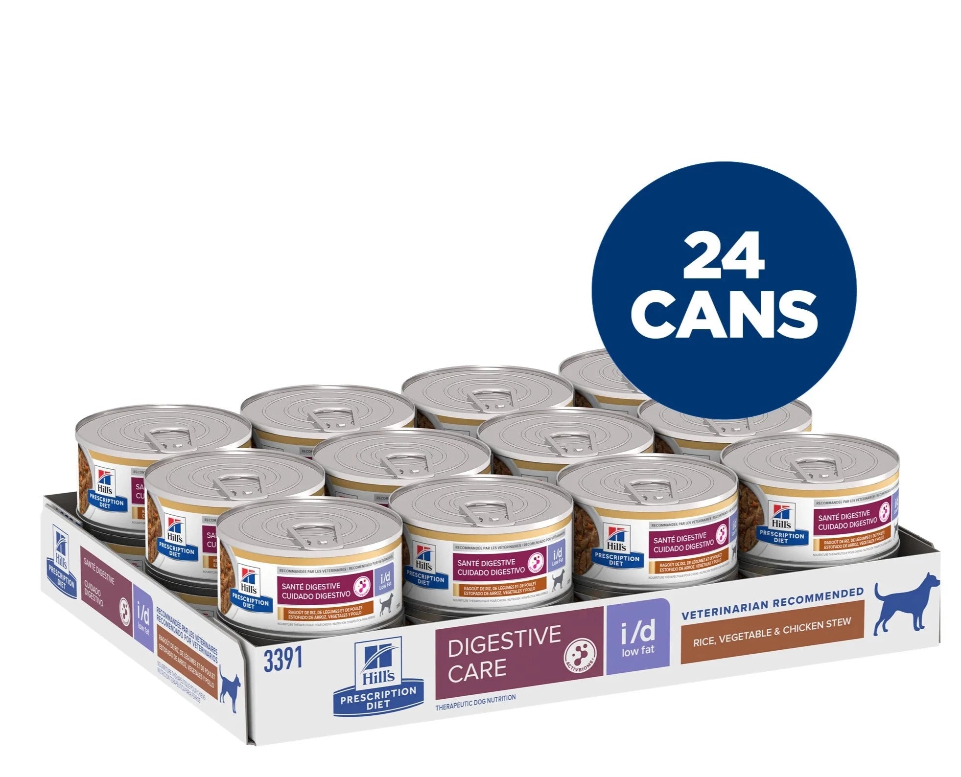 Hill's Science Diet Canine I/D Low Fat Chicken & Vegetable Stew - Digestive Care Dog Food for Sensitive Stomachs - Perfect for Post-Surgery Recovery & Weight Management
