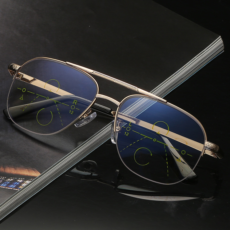 Vintage Metal Blue Light Blocking Reading Glasses - Anti Eye Strain for Computer, Phone & Book Reading - Classic Retro Style Eyewear for Men & Women