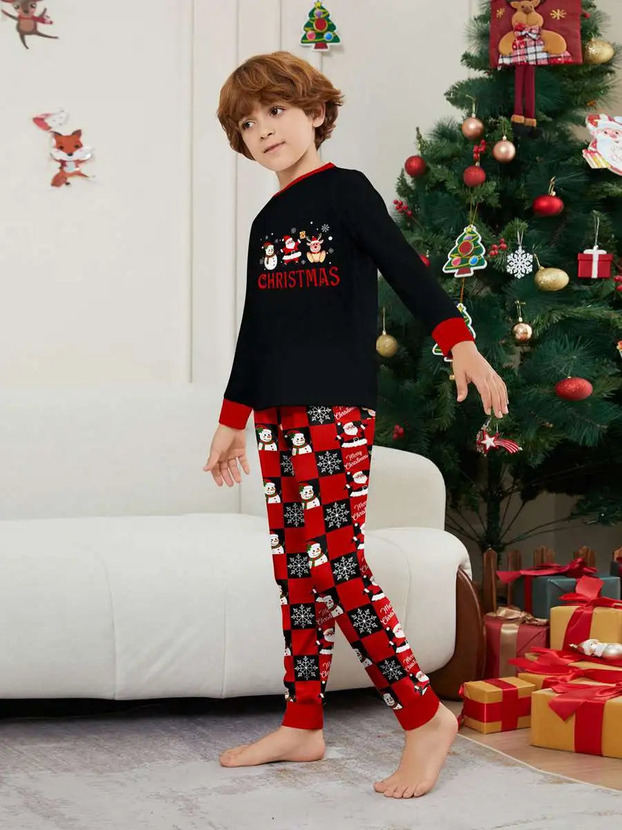 Christmas Matching Family Pajamas Set - Santa Claus, Snowman & Reindeer Holiday Pjs for Family Photos, Christmas Eve & Cozy Winter Nights