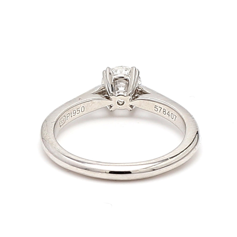 Harry Winston 0.53 Carat Round Brilliant E VVS1 Diamond Platinum Engagement Ring for Women - Perfect Proposal, Anniversary & Wedding Jewelry Gift