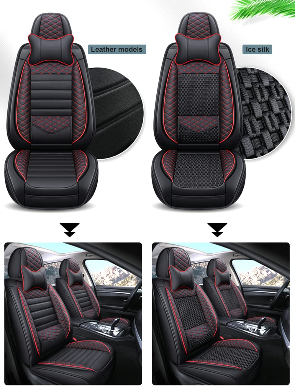 Premium PU Leather Car Seat Covers Full Set for Kia Rio 2000-2003 & 2011-2021 Models - 5-Seat Full Coverage Waterproof Seat Protectors with Airbag Compatibility (Beige) | Perfect for Daily Commuting, Road Trips & Protecting Your Vehicle Interior