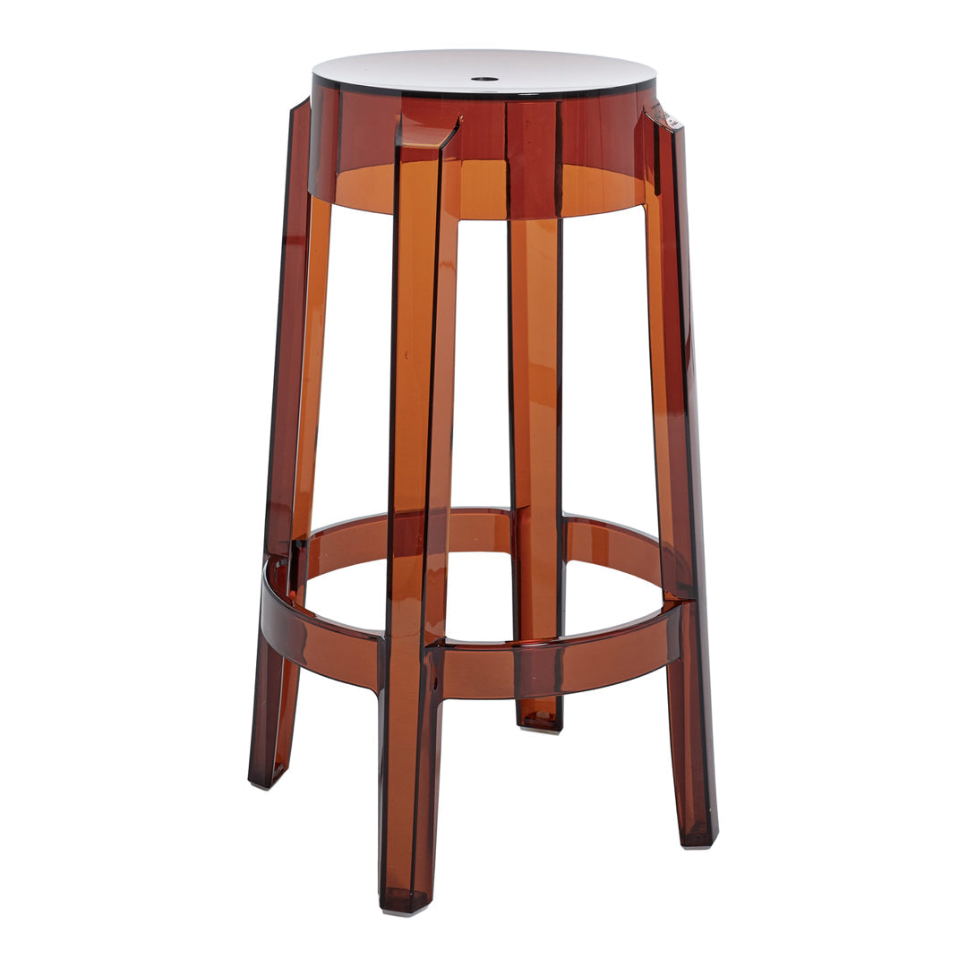 Charles Ghost Stool Set of 2 - Modern Acrylic Bar Stools for Kitchen Island & Home Decor - Perfect for Dining Room, Lounge & Contemporary Interior Design