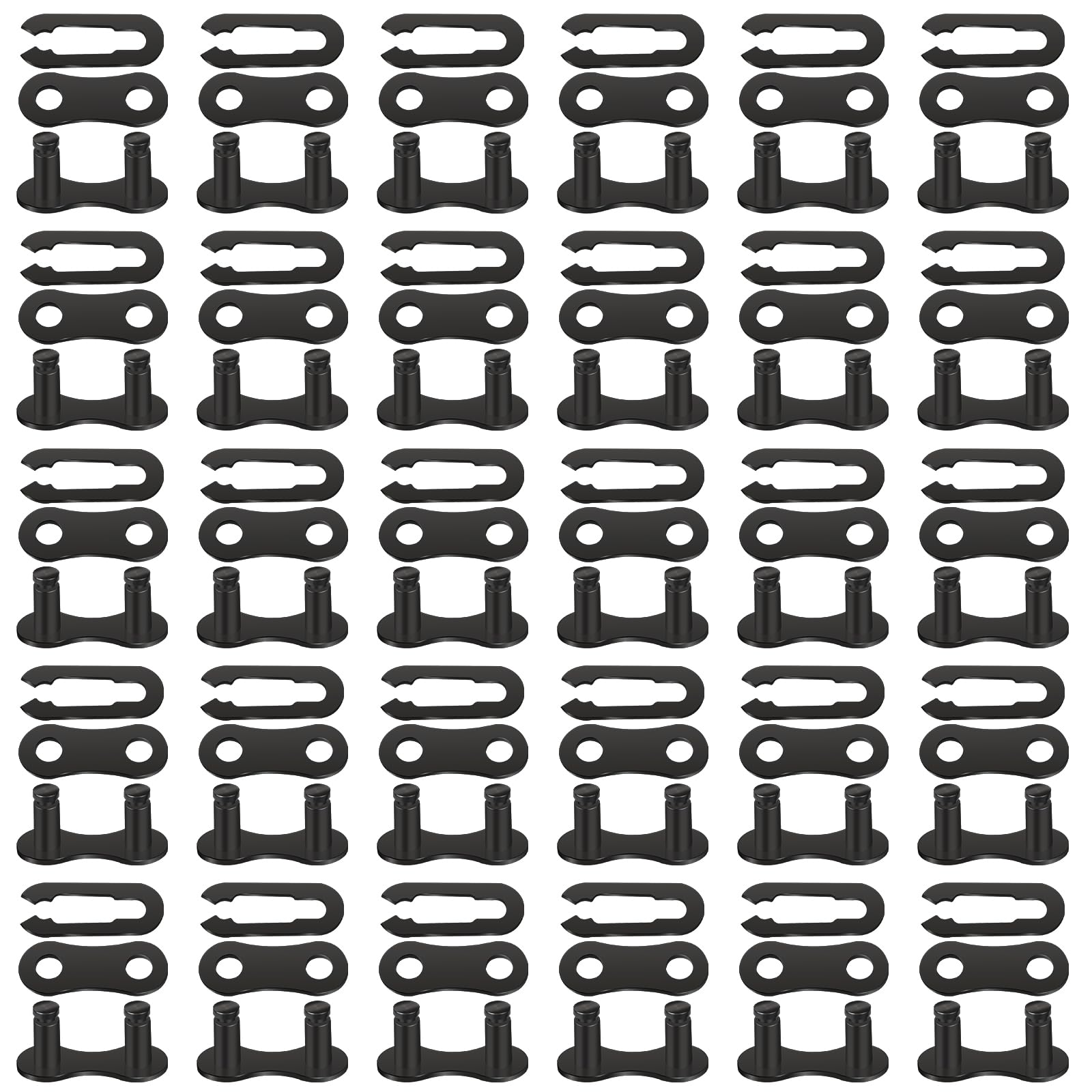 30-Piece Bike Chain Link Set - Durable Metal Bicycle Chain Connectors & Master Links for Repair - Compatible with Mountain Bikes, Mini Bikes, Motorcycles - Perfect for DIY Bike Maintenance & On-the-Go Repairs