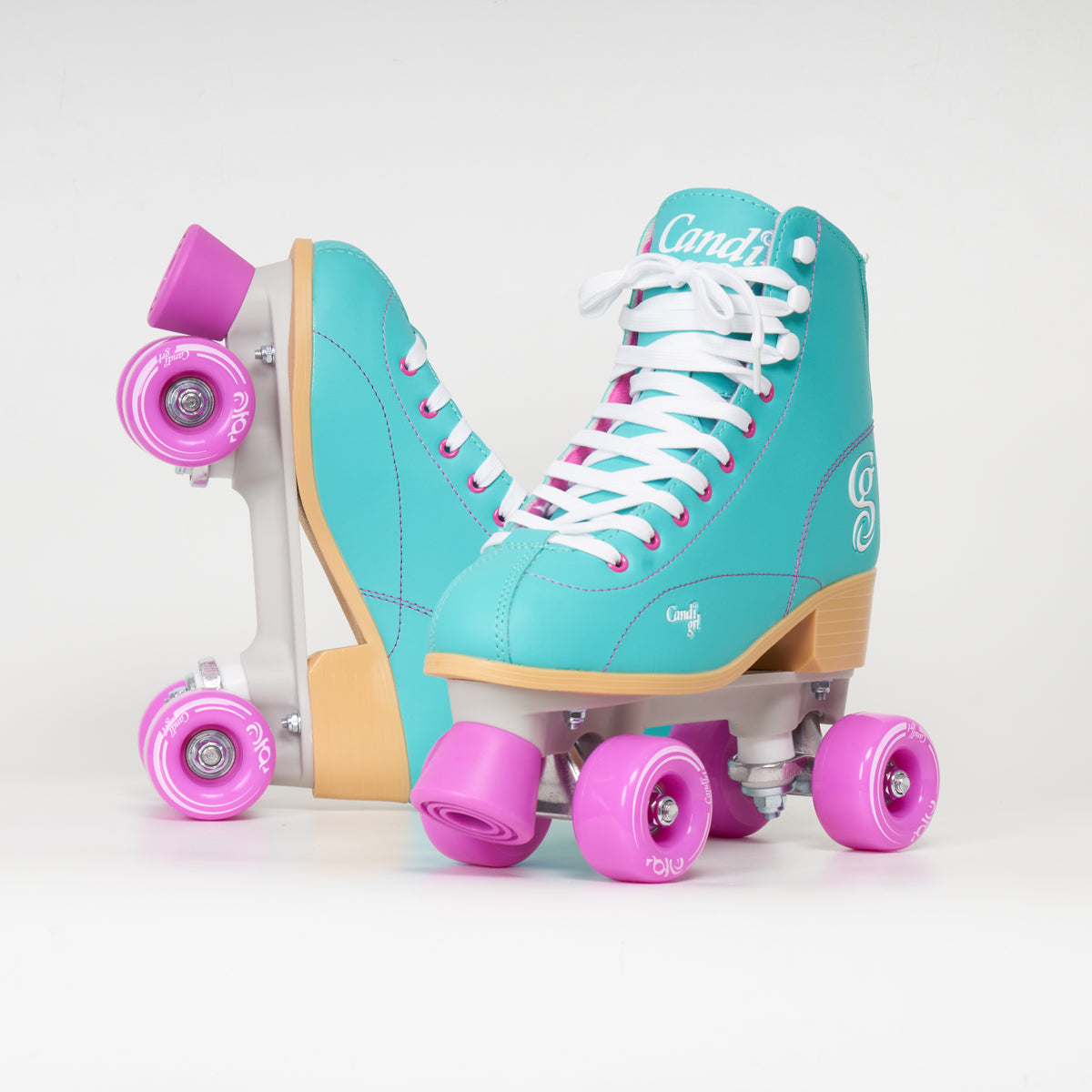 Candi Grl Sabina Skates - Mint & Purple Roller Skates for Women - Perfect for Outdoor Skating, Rink, and Roller Derby