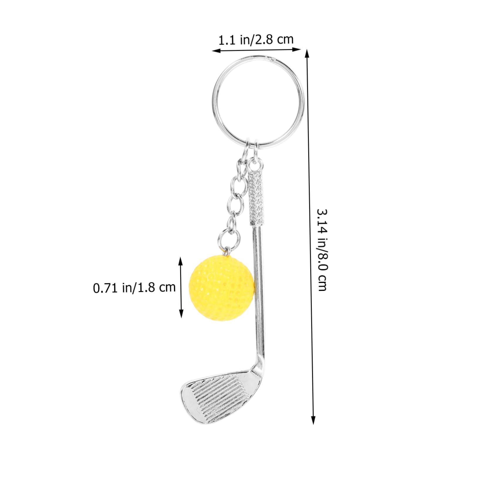 GOOHOCHY Sports Keychain - Metal Golf Ball Key Ring Clip, Fun Team Souvenir Accessory for Golf Lovers | Perfect for Golf Tournaments, Team Gifts & Sports Enthusiasts