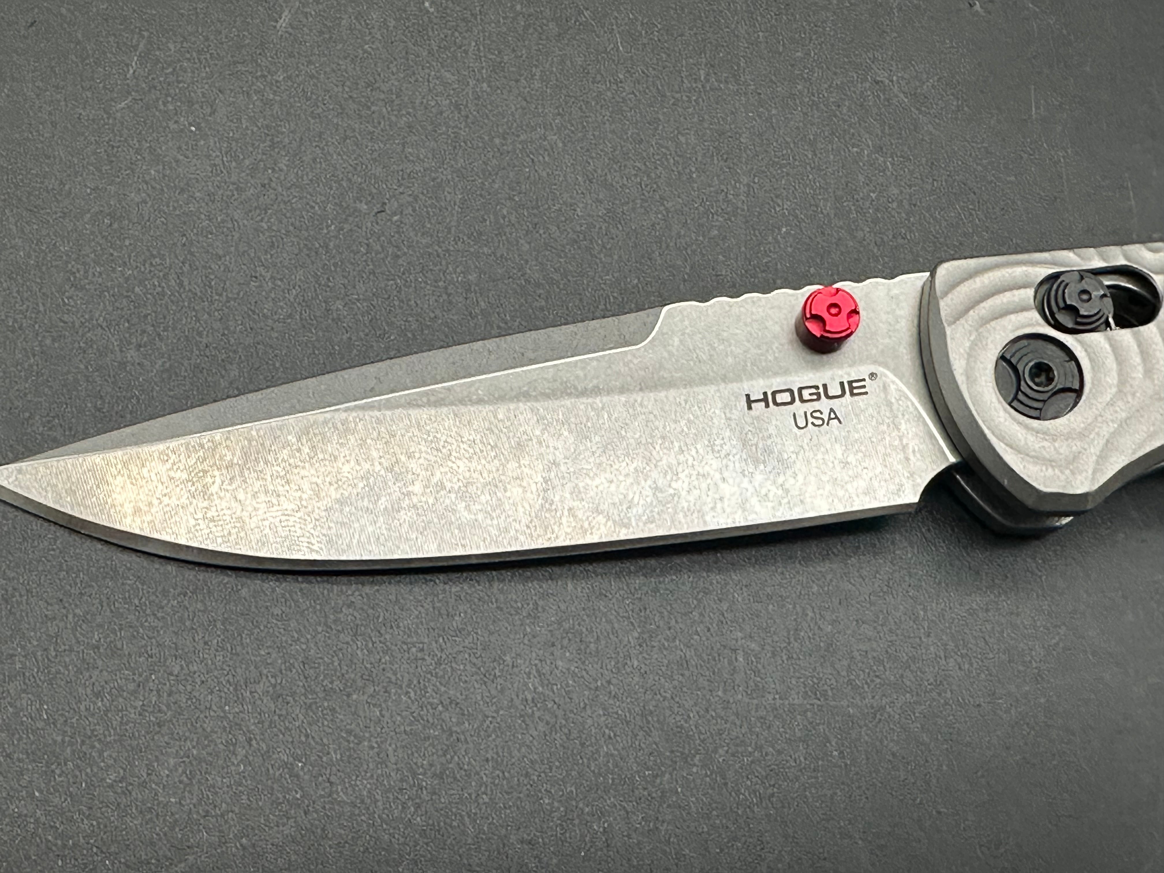 Hogue Mysto Manual Folding Pocket Knife - Titanium Handle & MagnaCut Steel Blade with Axis Lock - Clip Point Design (Model 24491) - Perfect for EDC, Camping, Hunting, and Outdoor Adventures