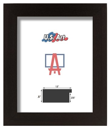 13x27 Inch Coffee Brown MDF Wood Composite Picture Frame - 1.5 Inch Flat Profile for Wall Art, Posters & Photos | Perfect for Living Room, Bedroom & Office Decor
