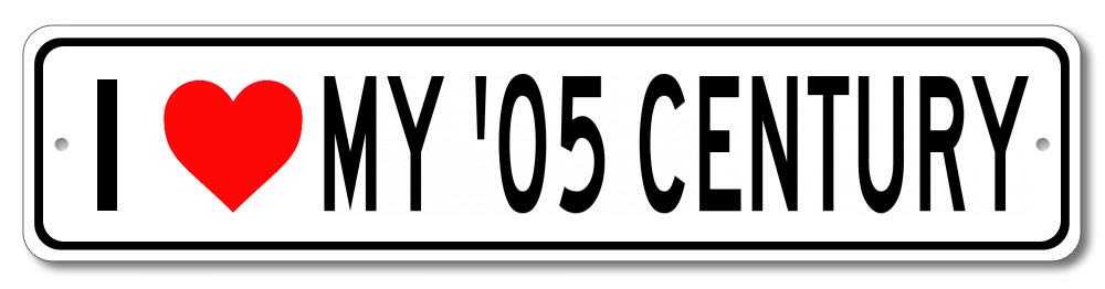 2005 Buick Century 'I Love My Car' Aluminum Sign - 4x18 Inches - Vintage Garage Wall Decor for Man Cave & Auto Shop - Perfect for Car Enthusiasts & Classic Vehicle Collectors