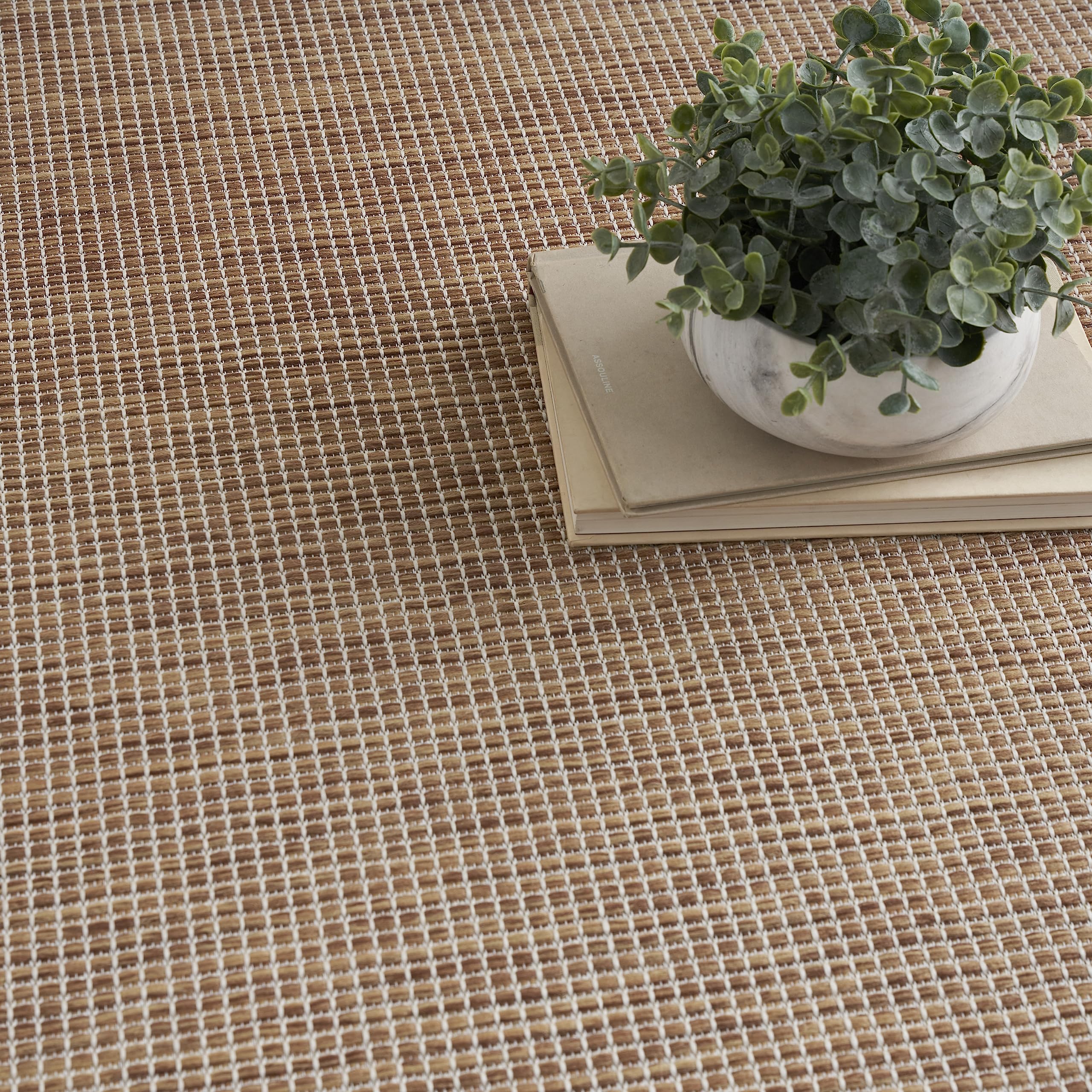 Nourison Positano 8' x 10' Indoor/Outdoor Jute Area Rug - Easy to Clean, Non-Shedding, Durable for Bedroom, Living Room, Dining Room, Backyard, Deck & Patio - Perfect for Home Decor, Outdoor Entertaining & High-Traffic Areas
