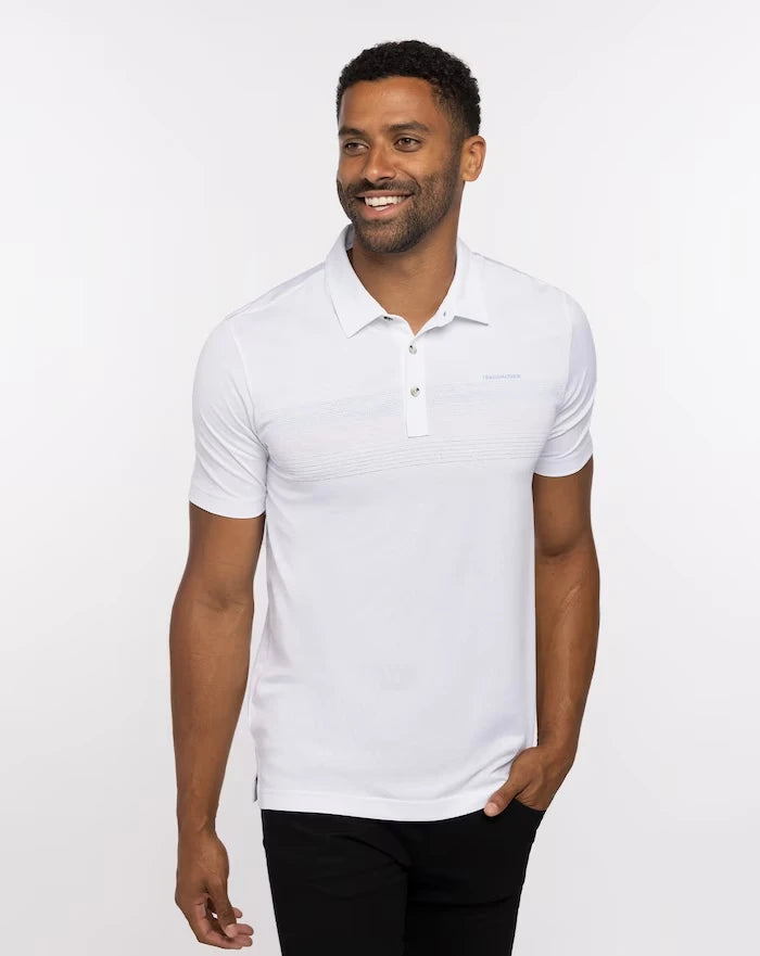 TravisMathew Gulf Side Polo Shirt for Men - Comfortable Short Sleeve Golf & Casual Wear - Perfect for Golfing, Office, and Outdoor Activities