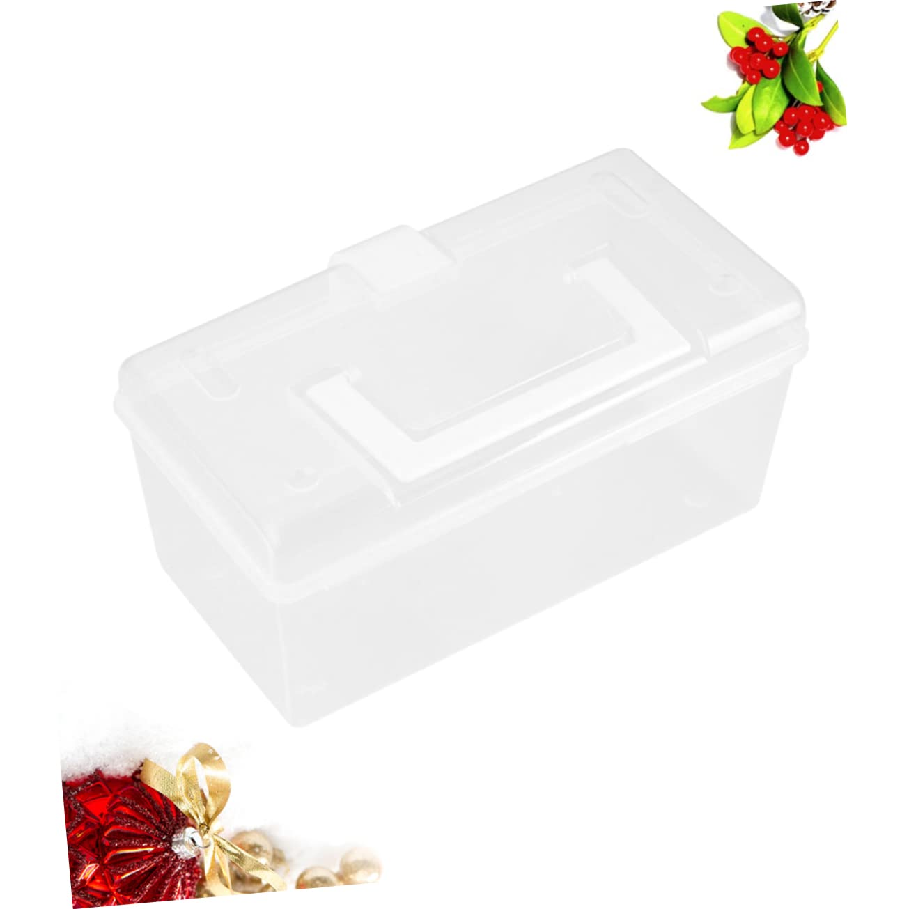 White Medicine Storage Organizer Box - Portable Pill Holder for Cabinet, Car & Travel | Compact Medical Kit for Daily Medication & First Aid Supplies
