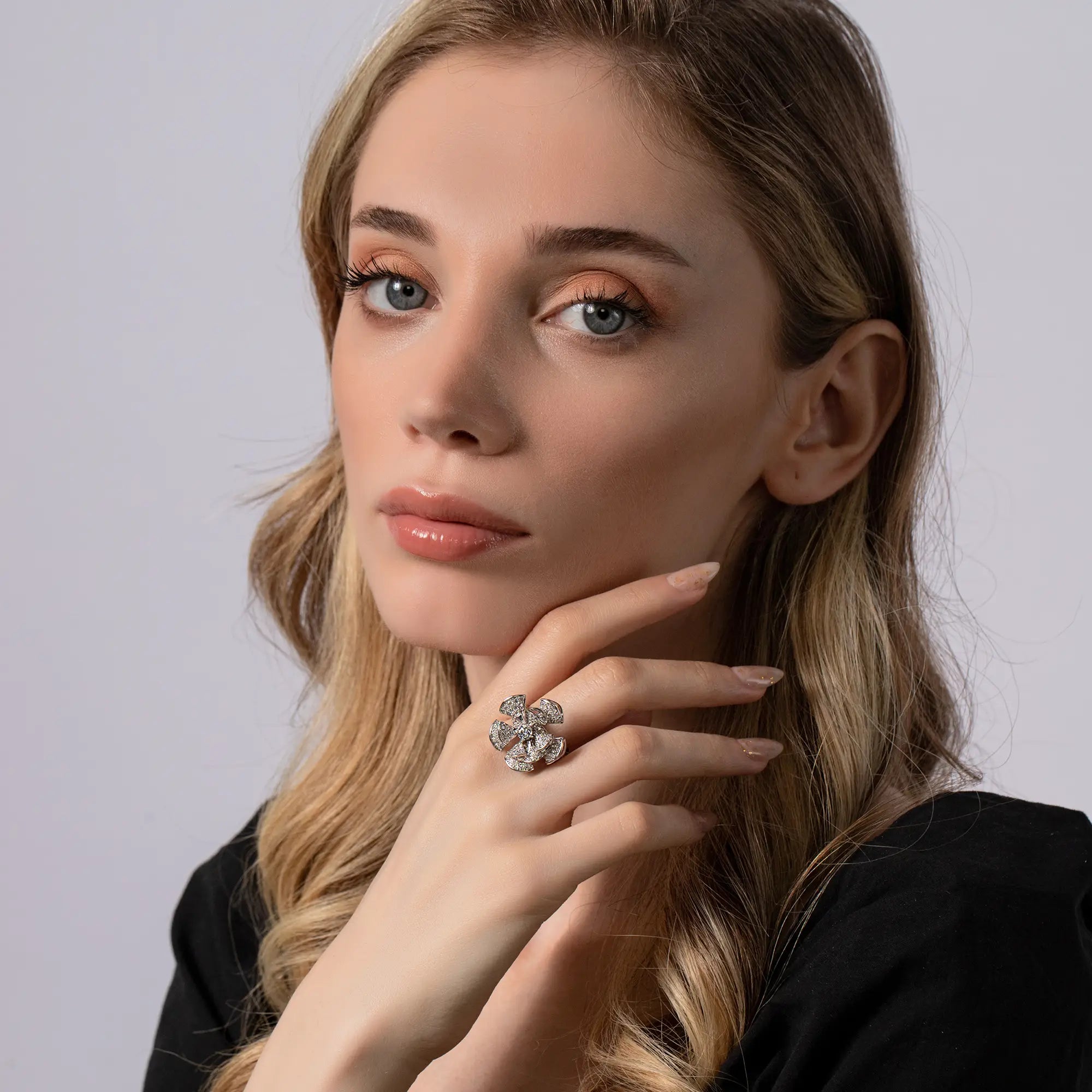 3D Flower Ring for Women - Elegant Floral Design Fashion Jewelry Gift for Her - Perfect for Weddings, Parties & Daily Wear