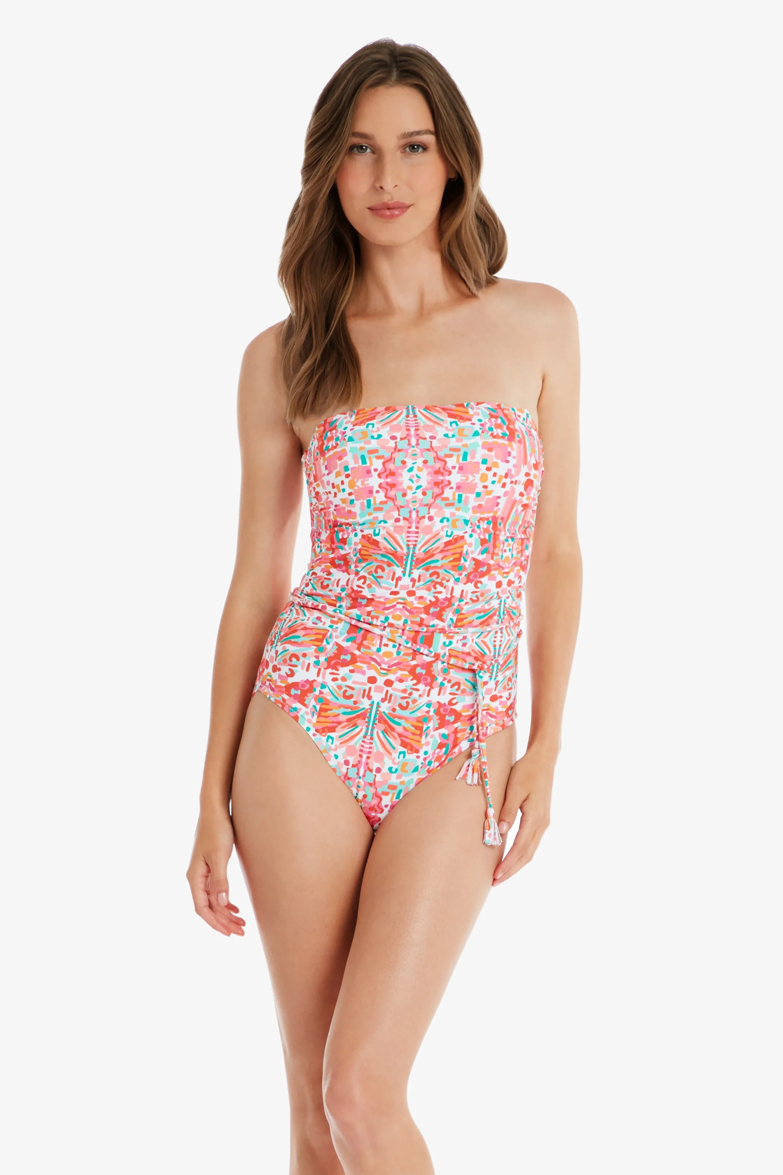 Tassel Belt Bandeau One Piece Swimsuit | Jungle De Rio Style Monokini for Women - Perfect for Beach Vacations, Pool Parties & Summer Getaways