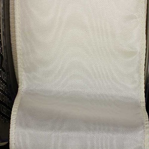 Premium Creamy Ivory Dakota Moire Wired Craft Ribbon - 2.5 Inch x 40 Yards for Gift Wrapping, Floral Arrangements & DIY Wedding Decorations