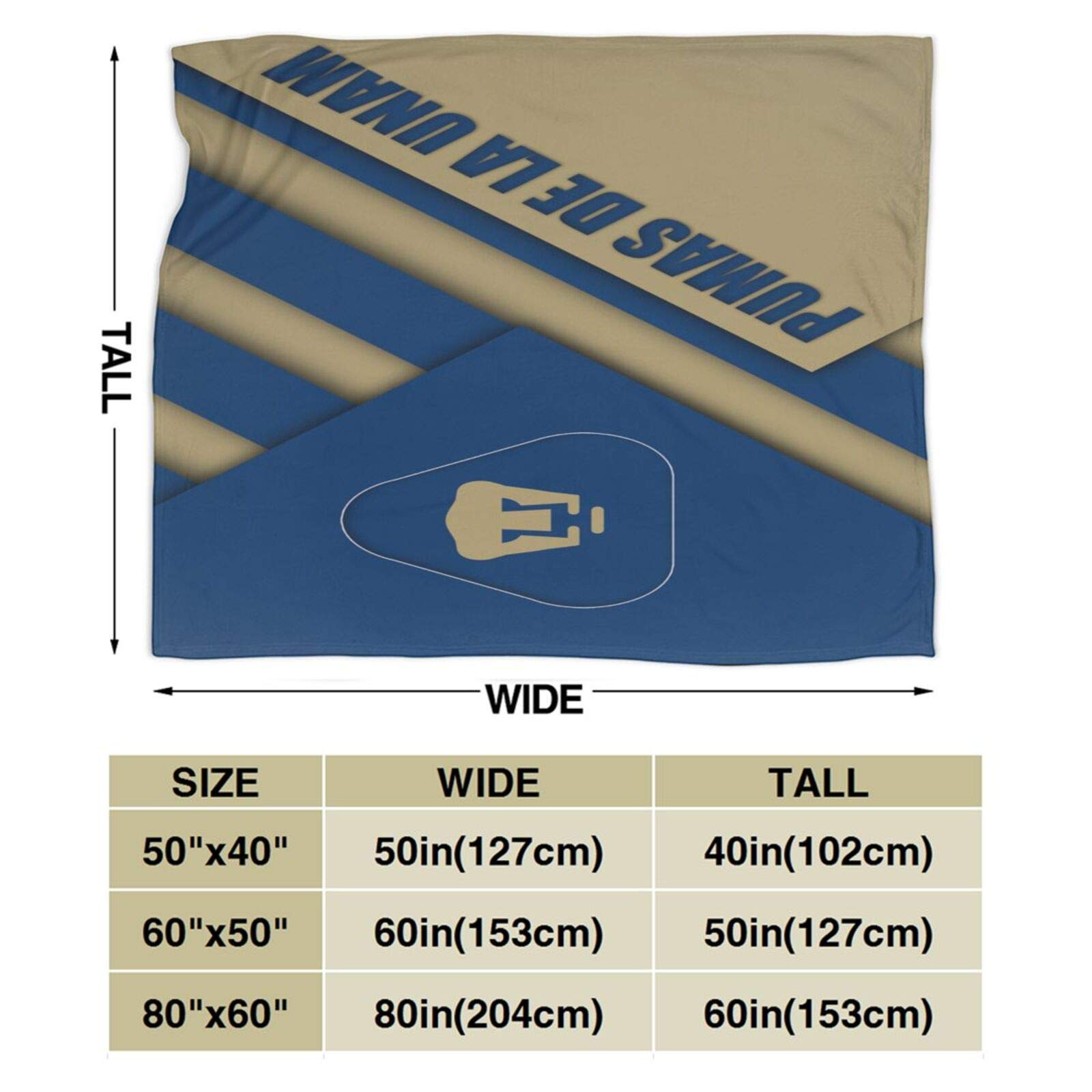 Club Universidad Nacional Flannel Fleece Blanket - Ultra Soft Micro Fleece Throw Blanket for Bed, Couch & Travel - Cozy Blanket for Movies, Living Room & Outdoor Camping