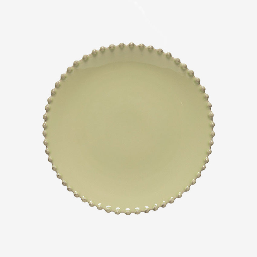 Costa Nova Pearl Salad and Dessert Plate - Elegant Porcelain Appetizer & Cake Dish for Fine Dining and Entertaining
