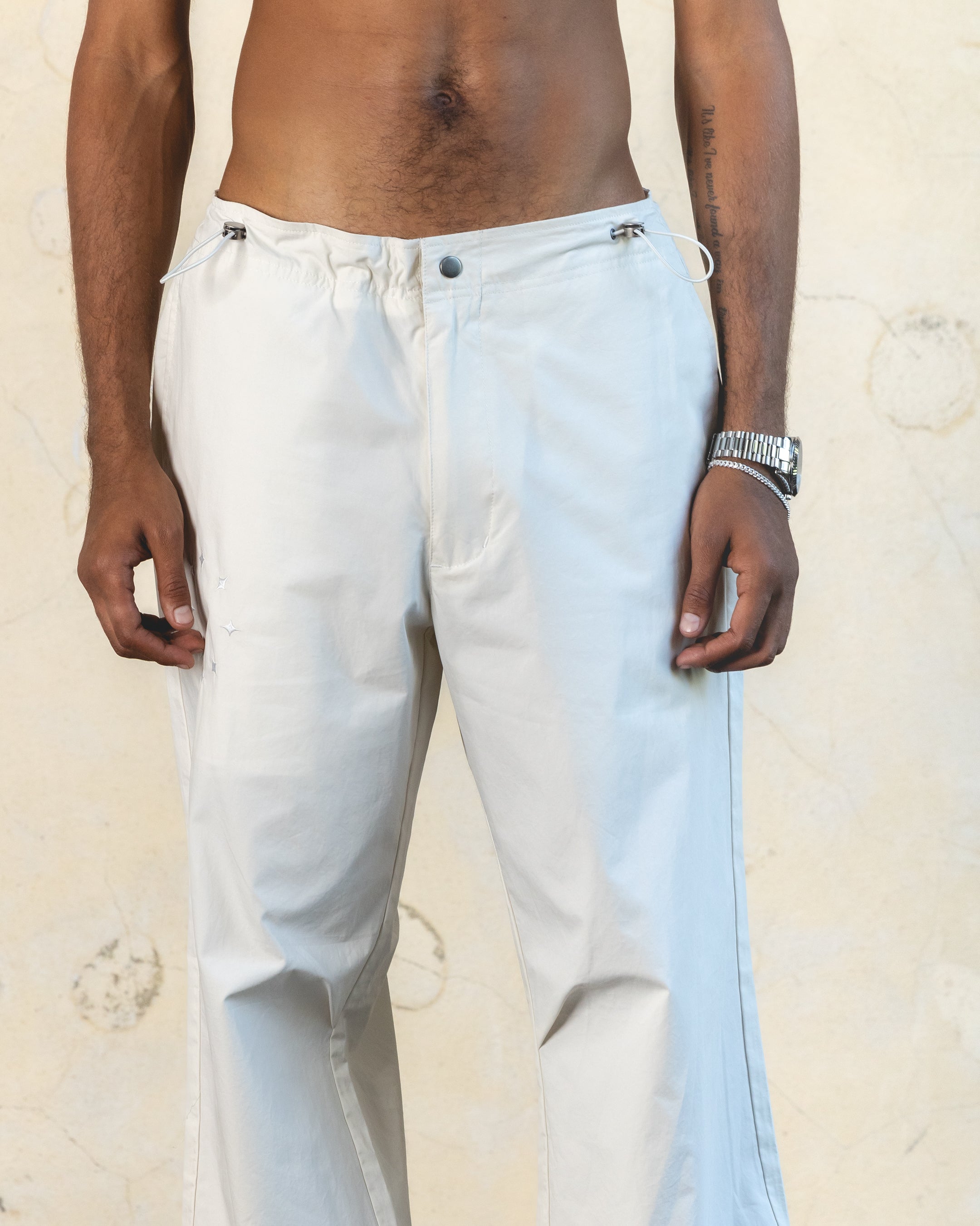 404 Silhouette Pants in Off White - Trendy High-Waisted Wide Leg Trousers for Women | Perfect for Office, Casual Wear & Special Occasions