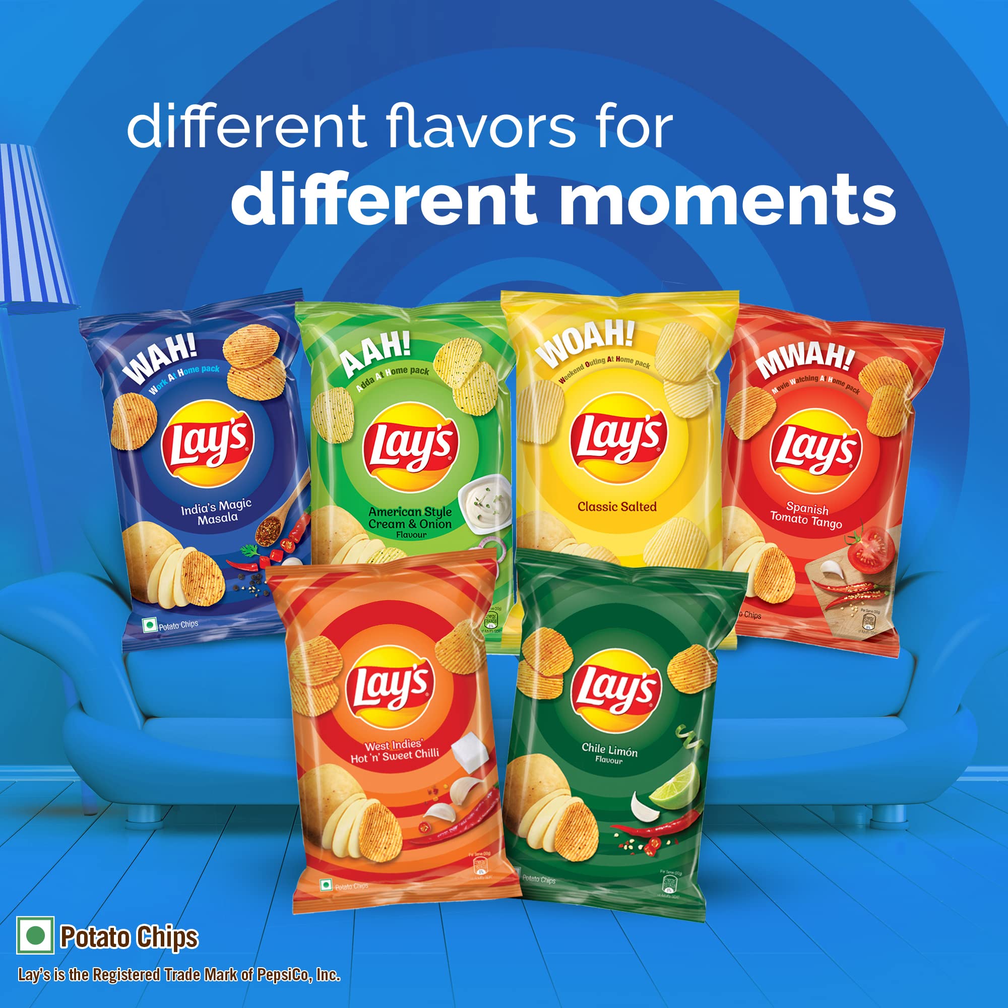 Lay's Masala Magic Potato Chips - Crunchy Snack Pack (143g/157g/190g) | Authentic Indian Flavor | Perfect for Parties, Movie Nights & Office Snacks