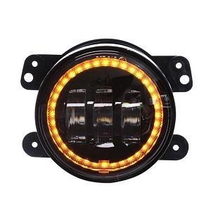 4 Inch 60W LED Fog Lights with White Halo Ring DRL for Jeep Wrangler & Off-Road Vehicles - Waterproof & Durable for Night Driving & Adventure