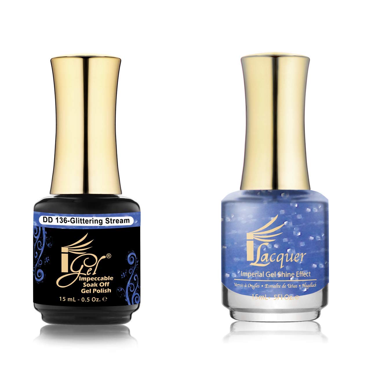 iGel Pure Gel Nail Polish DD136 Glittering Stream for Salon & Home Use