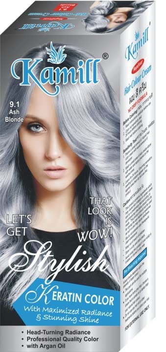 Kamill Permanent Hair Color for Women & Men - Natural, Organic, Ammonia-Free - 9.1 Ash Blonde for Shiny Hair - Perfect for At-Home Hair Coloring & Salon-Quality Results
