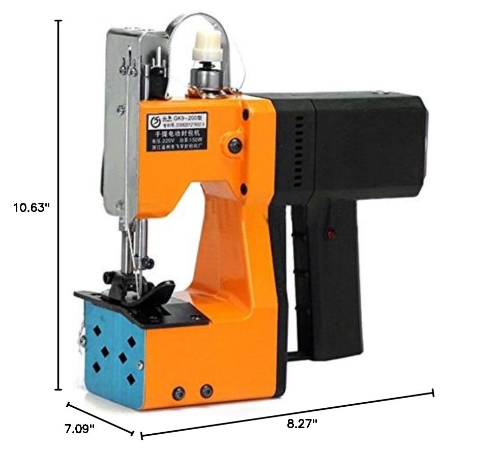 220V Portable Electric Bag Sealing Machine - Woven & Knitted Bag Stitcher for Snakeskin, Sack, Paper & Plastic Bags | Ideal for Packaging, Shipping & Industrial Use