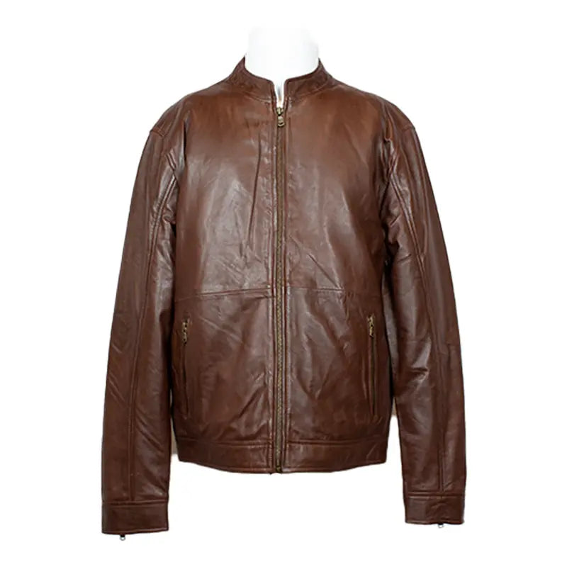 Premium BOL Men's Genuine Lamb Leather Jacket - Slim Fit Biker Style for Motorcycle Riding & Casual Wear