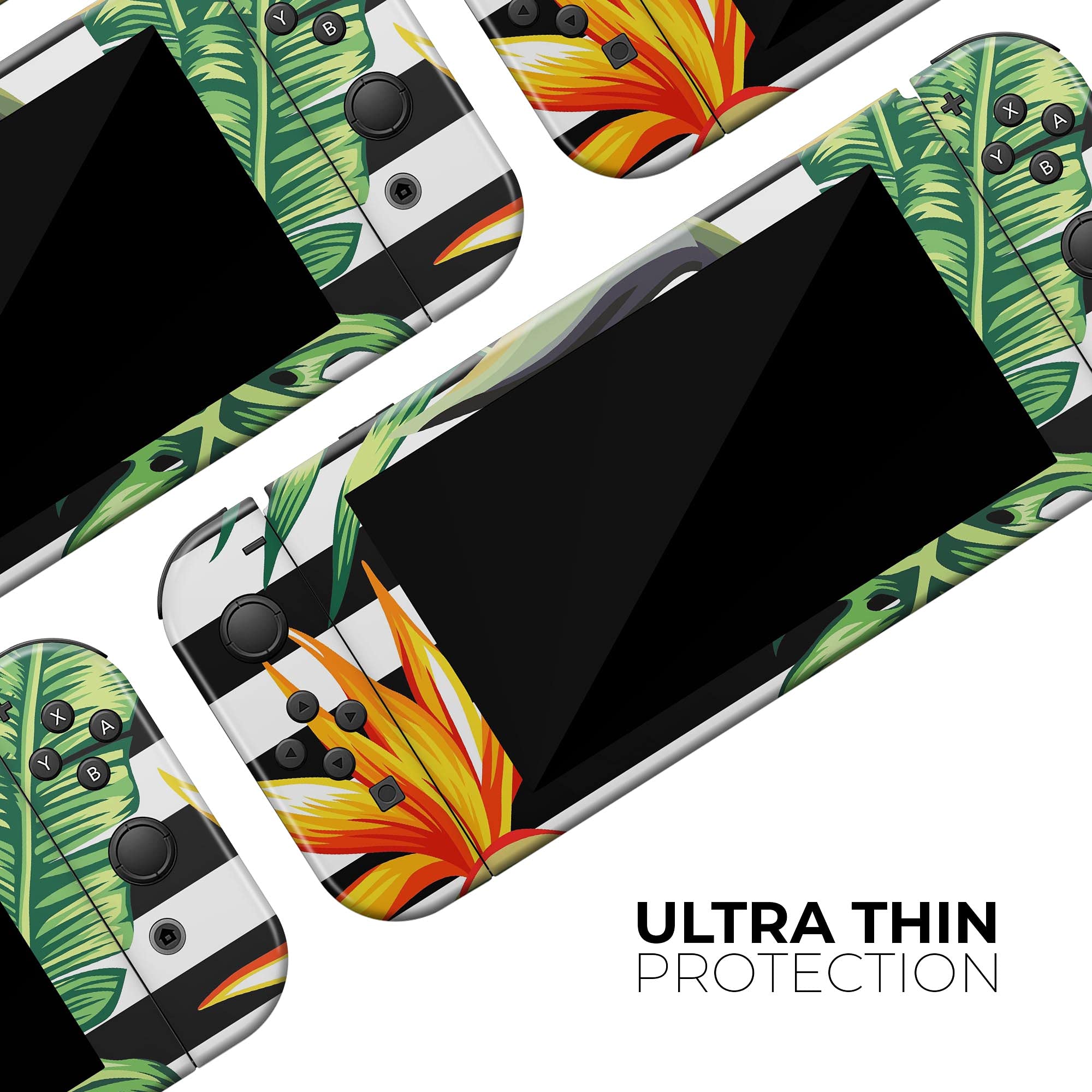 Nintendo Switch Lite Skin Decal - Scratch-Resistant Removable Vinyl Wrap Cover with Vivid Tropical Floral Design | Protective Gaming Accessory for Travel, Home & Outdoor Use