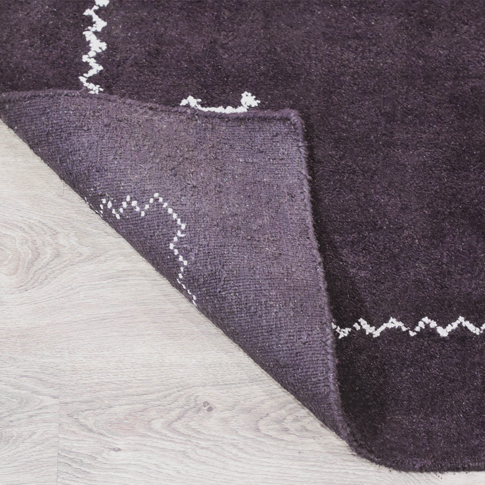 Hand Knotted Wool Rug - Soft & Durable Bohemian Style Area Rug for Living Room, Bedroom, Home Decor - Perfect for Boho Chic, Farmhouse & Modern Interior Design