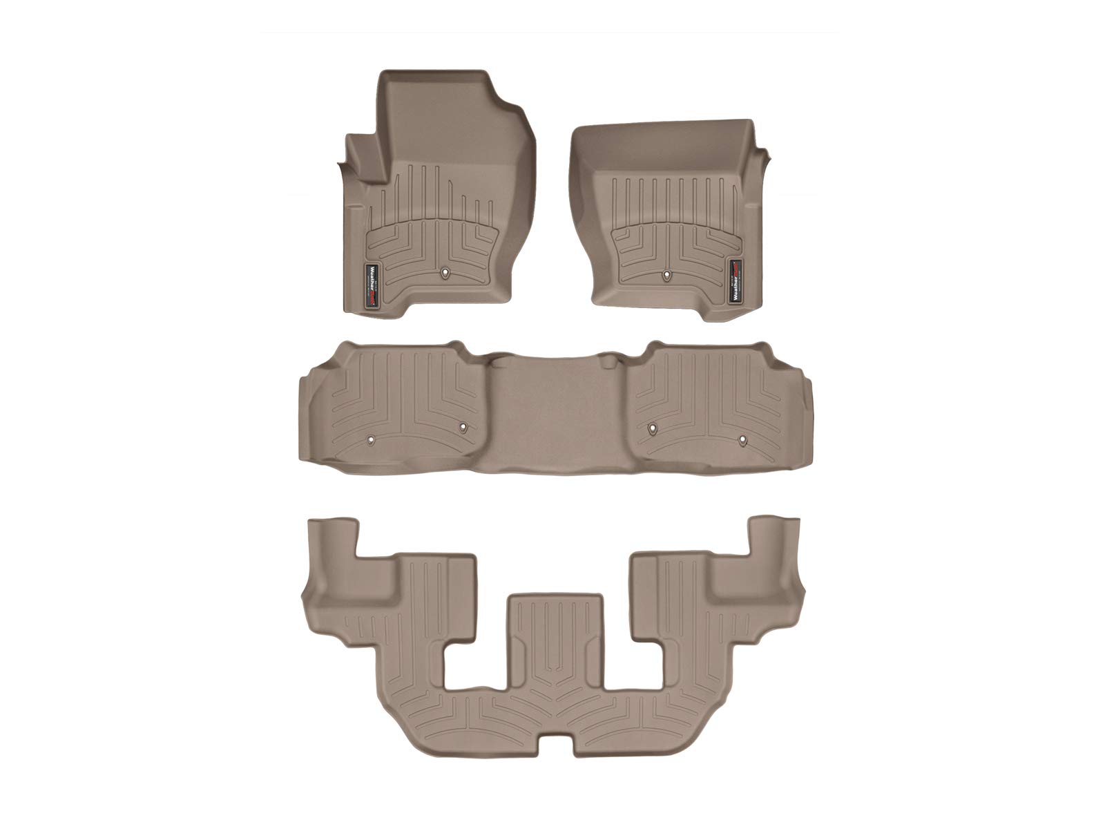 WeatherTech Custom Fit All-Weather Floor Mats for Cars & Trucks - Heavy Duty Floor Liners (Model 44362-1-3-4) | Perfect for Winter Snow, Mud & Spills Protection
