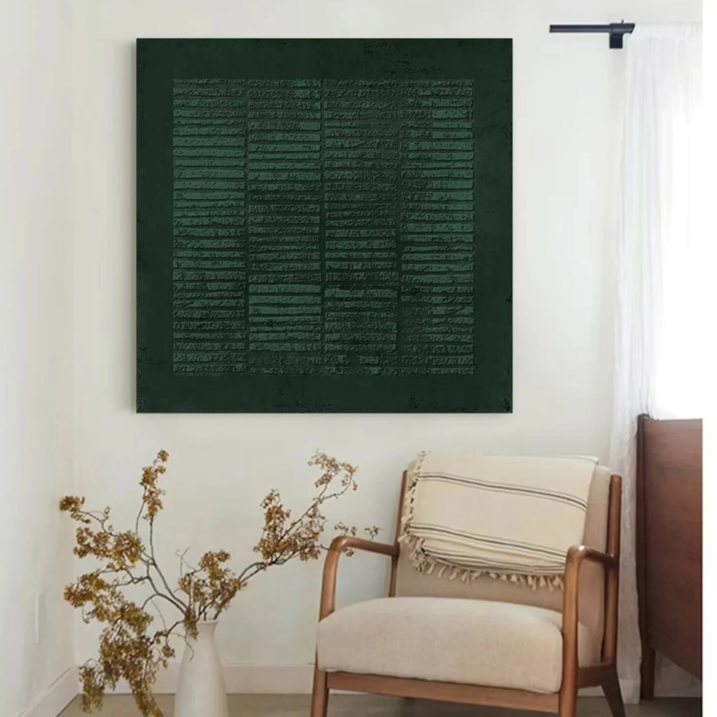 Blue & Green Abstract Wall Art Canvas Print #BG044 - Modern Home Decor for Living Room, Bedroom & Office