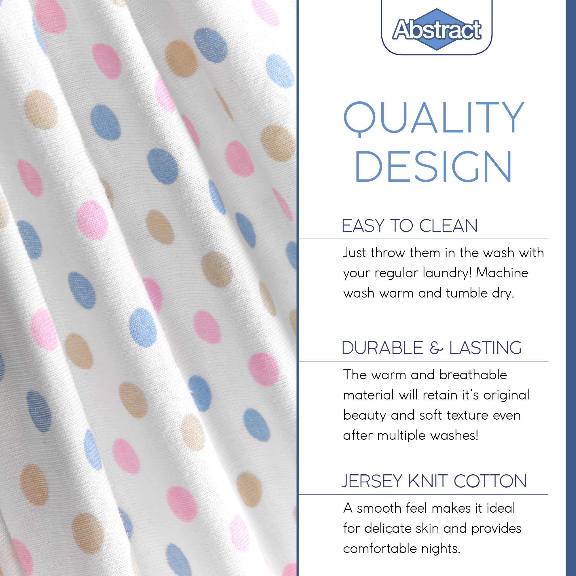 Abstract Mini Crib Fitted Cotton Sheets - Ultra Soft Baby Crib Sheets for Boys & Girls - 24