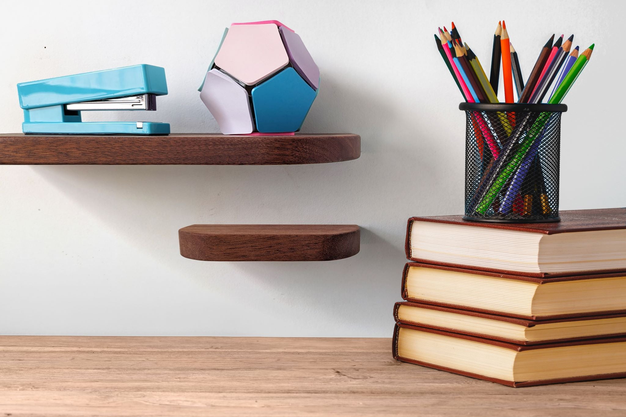 Stylish Thin Mahogany Floating Shelf with Rounded Corners - Perfect for Bathroom, Bedroom & Living Room Wall Decor | Space-Saving Storage Solution