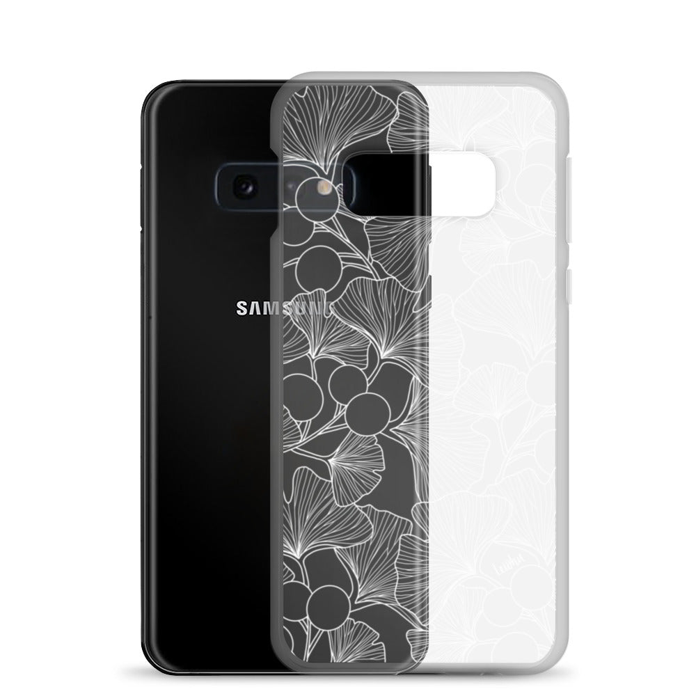 Premium Gingko Clear Case for Samsung Galaxy - Slim Protective Phone Cover for Everyday Use, Travel & Work