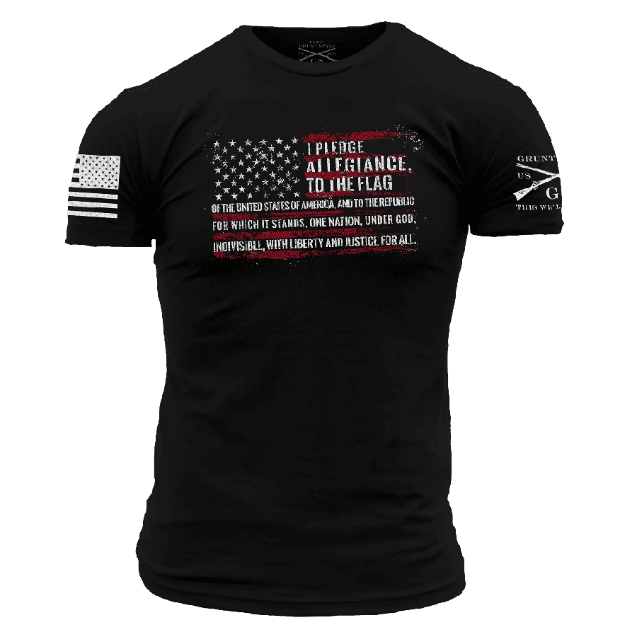 Pledge T-Shirt for Men & Women - Soft Cotton Black Tee - Perfect for Casual Wear, Gym, and Everyday Outfits