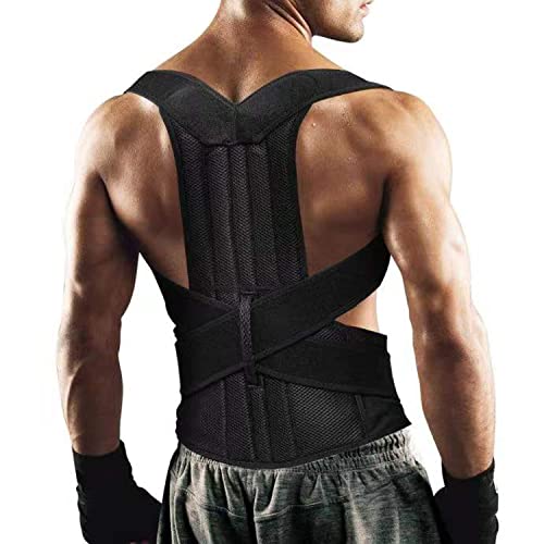 Posture Corrector Back Brace for Women & Men - Adjustable Back Support Straightener for Neck, Shoulder & Back Pain Relief - Breathable Posture Corrector (Medium 24-33 Inch) - Ideal for Office Work, Driving & Daily Activities