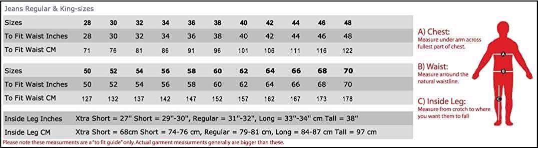 Duke London D555 Men's Big & Tall Tapered Fit Stretch Jeans - Black (Claude) Size 42W x 32L - Comfortable Slim Fit Denim Pants for Casual Wear & Office Style