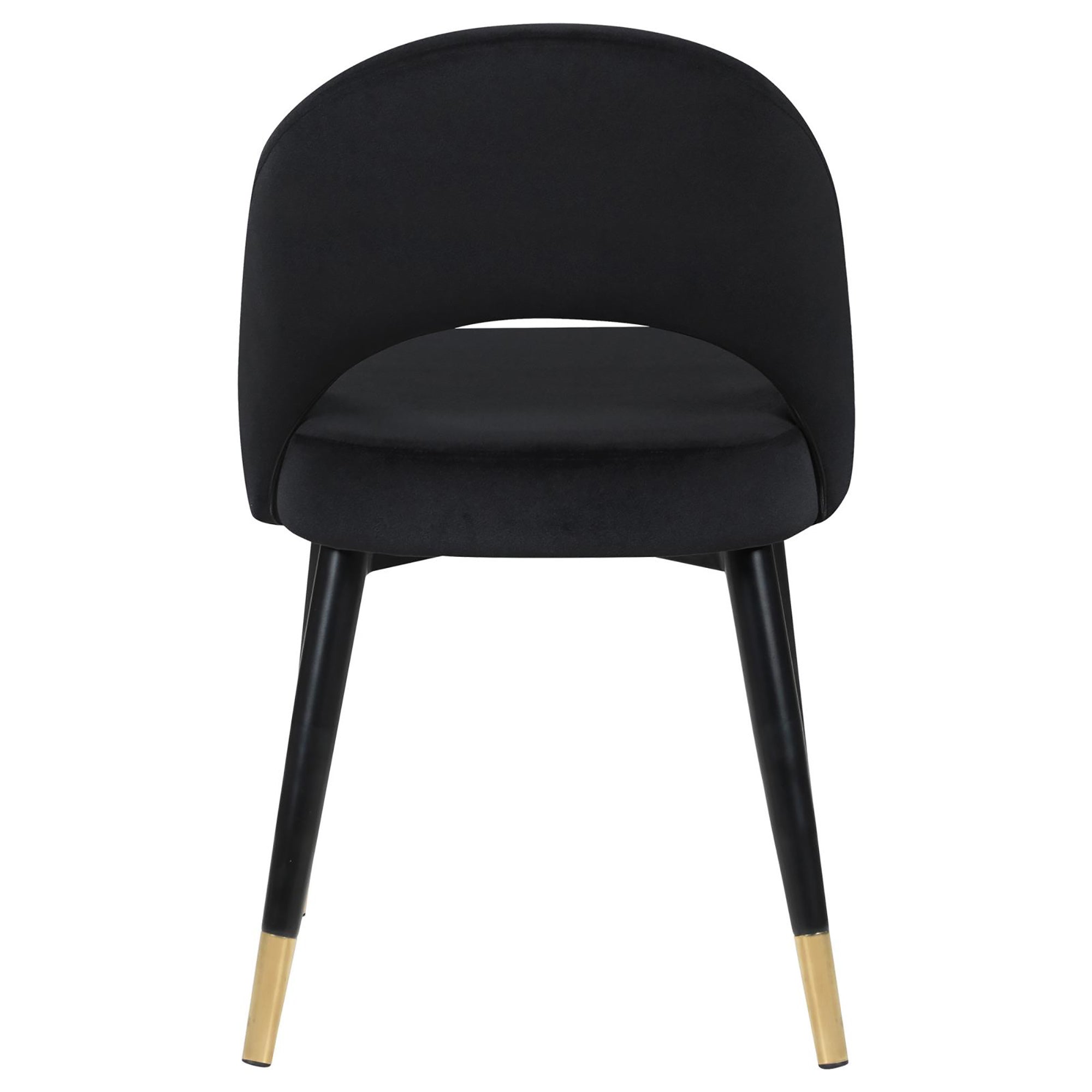 Modern Black Arched Back Side Chairs (Set of 2) - Elegant Dining Room & Kitchen Chairs for Home Decor