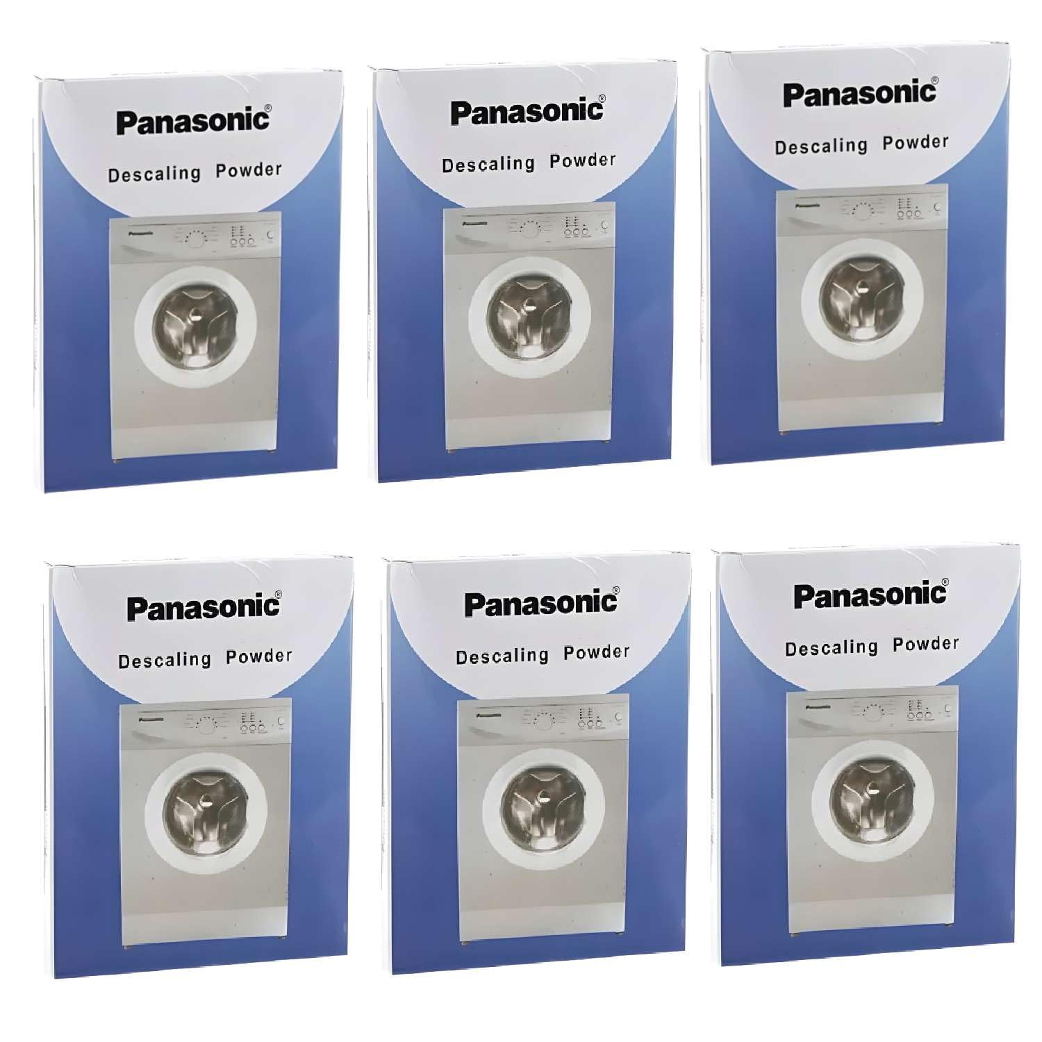 Panasonic & LG Compatible Washing Machine Descaler Powder - Front Load & Top Load Safe, 100g Drum Cleaner (6-Pack) - Removes Limescale & Odors for Fresh Laundry