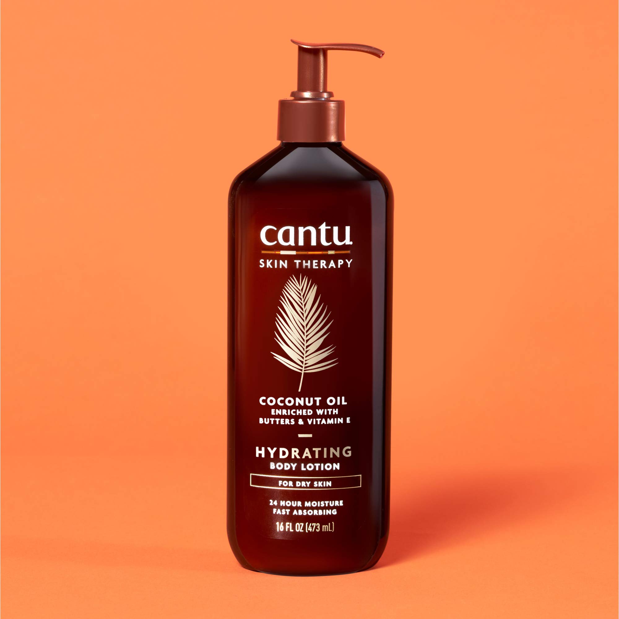 Cantu Coconut Oil Body Lotion for Dry Skin - 16 Fl Oz Hydrating Moisturizer with Natural Ingredients | Perfect for Daily Use, After Shower & Winter Care