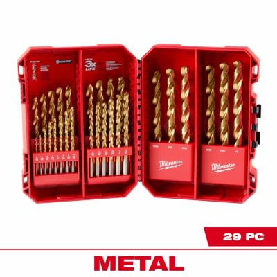 Milwaukee 48-89-0012 29-Piece Bit Tin Set - High-Quality Drill Bits for Wood, Metal & DIY Projects | Perfect for Professional Contractors & Home Improvement