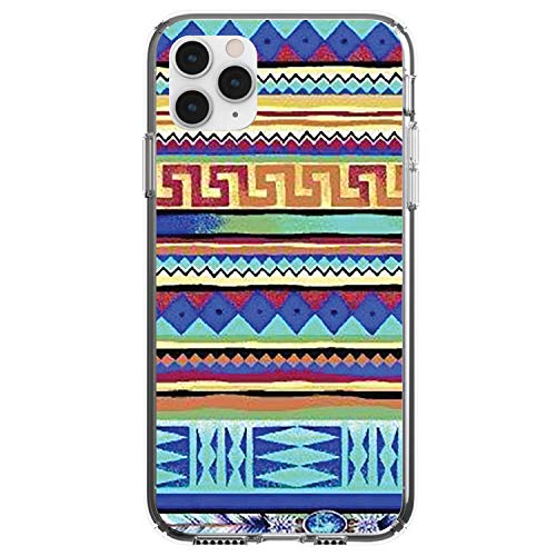 Blue Red Yellow Tribal Print On Clear Case