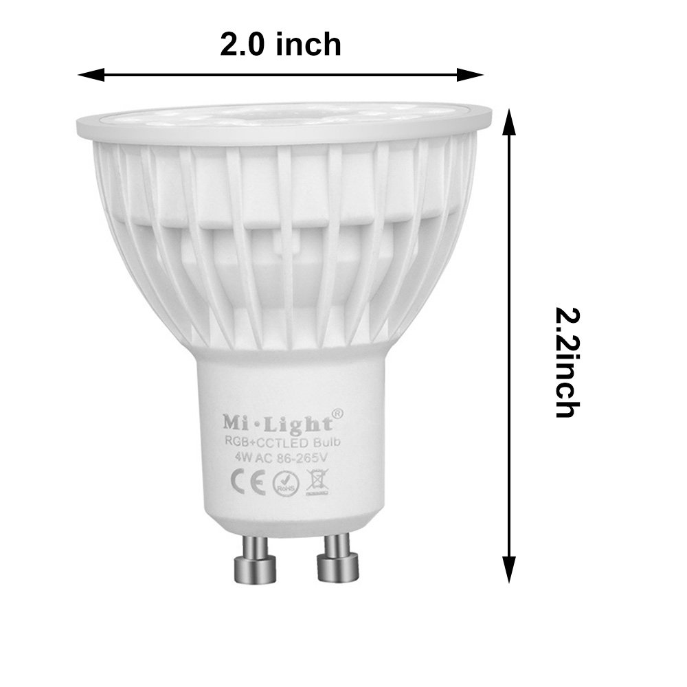 Smart LED Bulb RGBW CCT - Dimmable with Remote (4 Pack) for Home Lighting